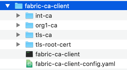 Fabric CA client folder structure